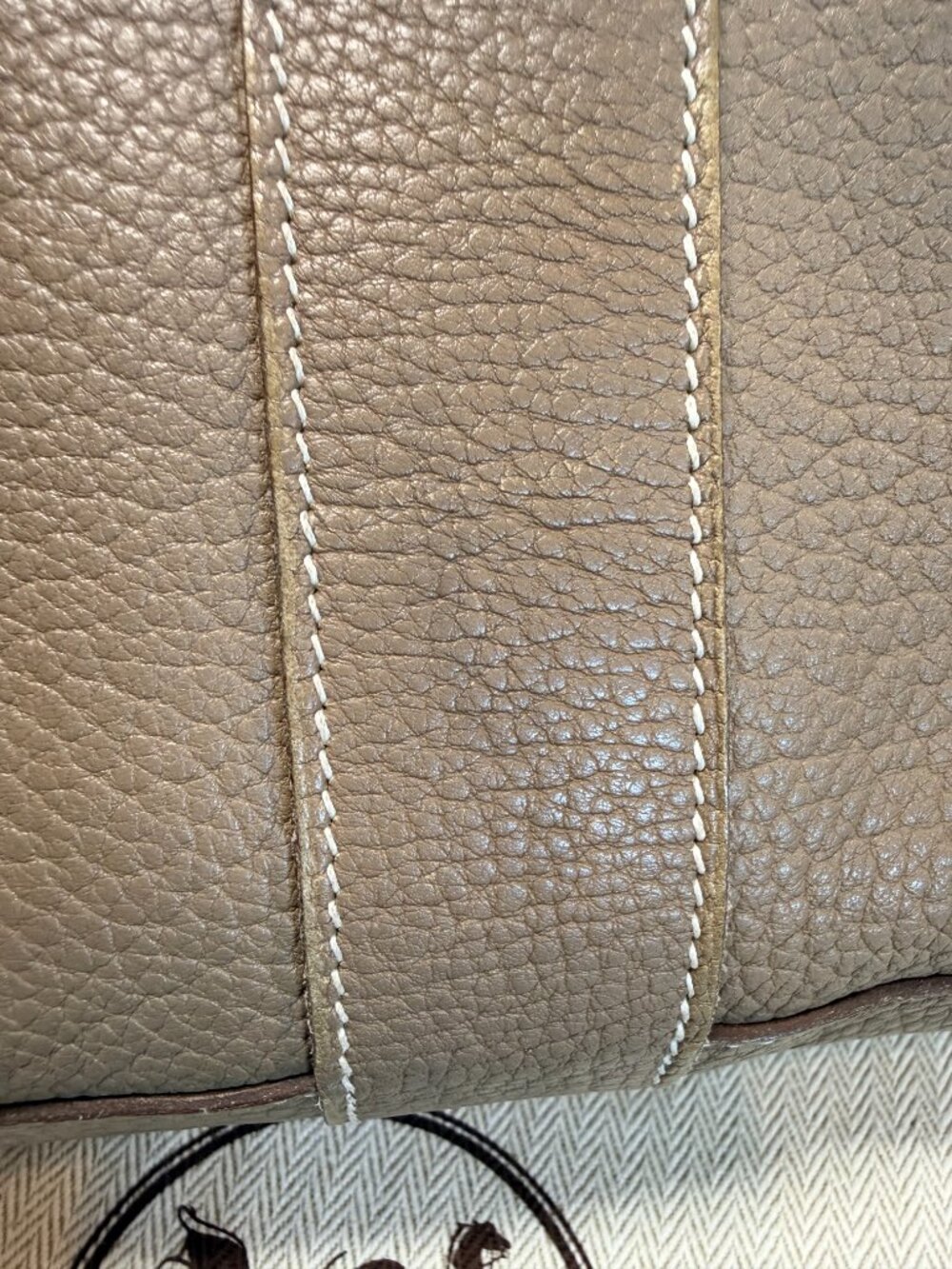 Full Set Authentic Hermes Garden Party 36 Etoupe Leather Tote - Picture 14 of 16